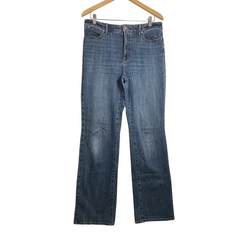 Talbots Barely Boot Jeans Womens 10 Medium‎ Wash High Rise Blue Denim VN5214